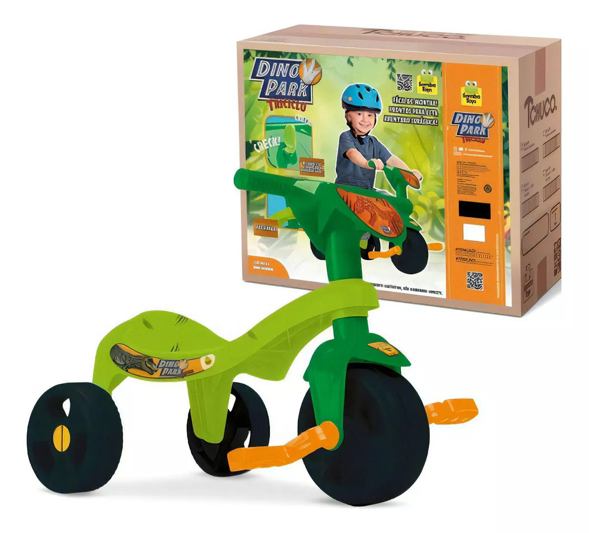 Triciclo Tchuco Dino Park Com Haste - Samba Toys Triciclo Tchuco Dino Park Com Haste - Samba Toys